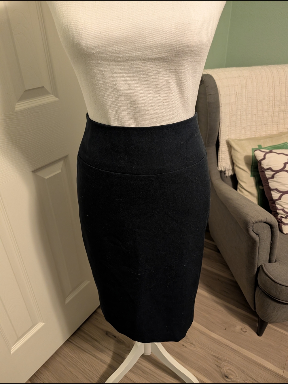 Alfani Navy High-Waist Pencil Skirt